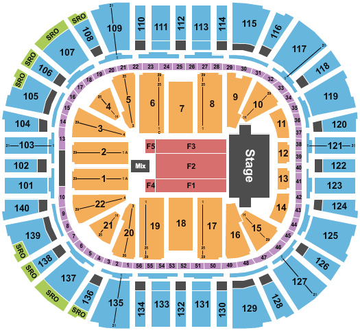 Delta Center Seating Chart: TSO 2023