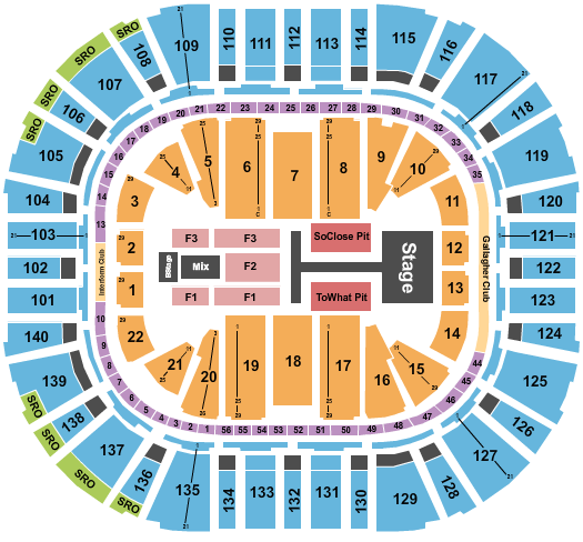 Delta Center Seating Chart: Tate McRae