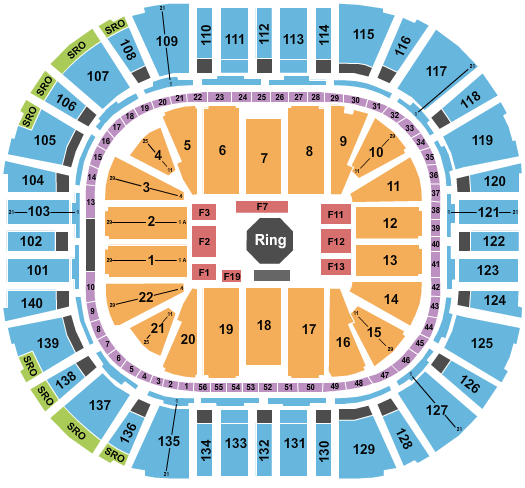 Delta Center Seating Chart: UFC 2