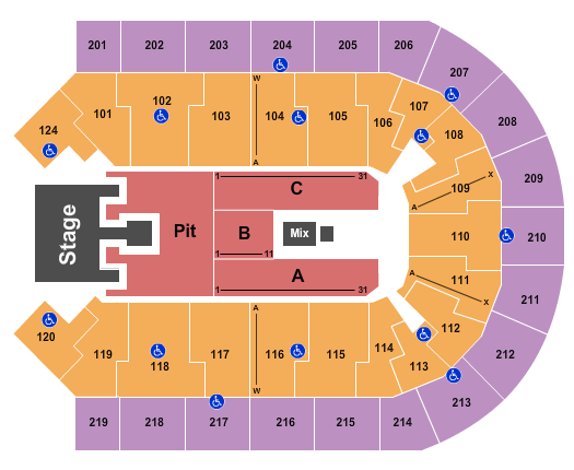 Denny Sanford Premier Center Seating Chart: Bailey Zimmerman