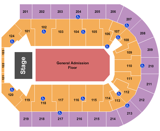 Denny Sanford Premier Center Seating Chart