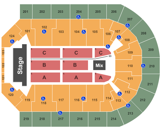 Denny Sanford Concert Seating Chart