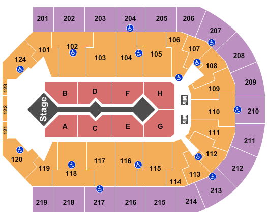 Denny Sanford Premier Center Seating Chart: For King and Country