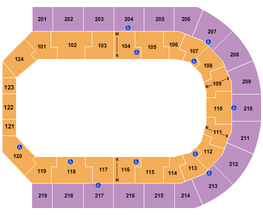 Denny Sanford Premier Center Seating Chart: Open Floor 2