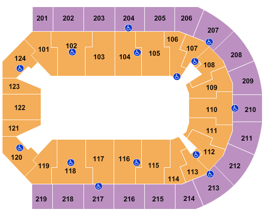 Denny Sanford Premier Center Seating Chart: Open Floor 2