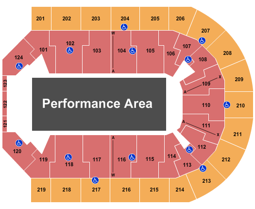 Denny Sanford Premier Center Seating Chart: PBR