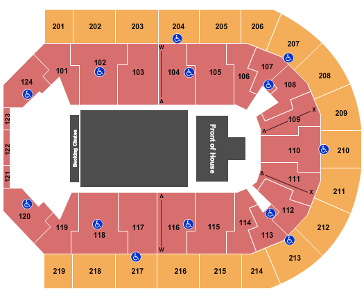 Denny Sanford Premier Center Seating Chart: PBR