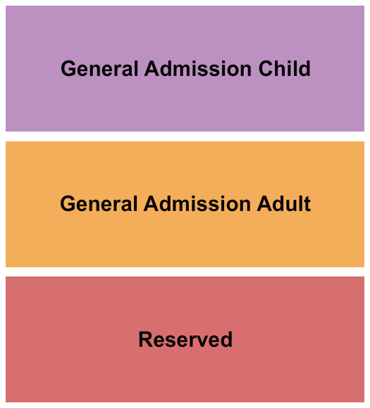 Denton FarmPark Seating Chart: Reserved/GA/Child