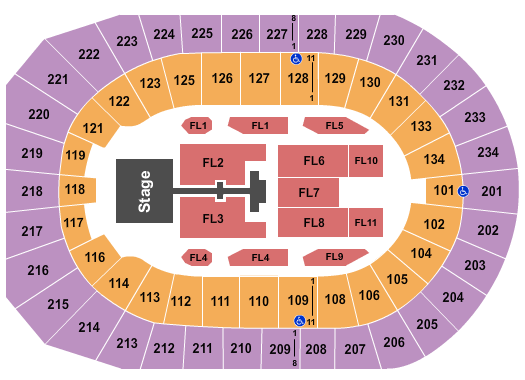 Sprint Center Seating Chart Pink