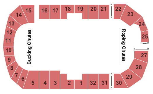 Deschutes County Fairgrounds Expo Center Seating Chart: Rodeo 2