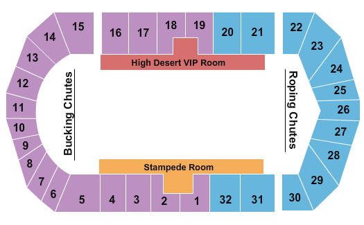 Deschutes County Fairgrounds Expo Center Seating Chart: Rodeo 3