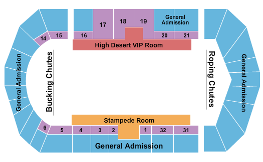 Deschutes County Fairgrounds Expo Center Seating Chart: Rodeo