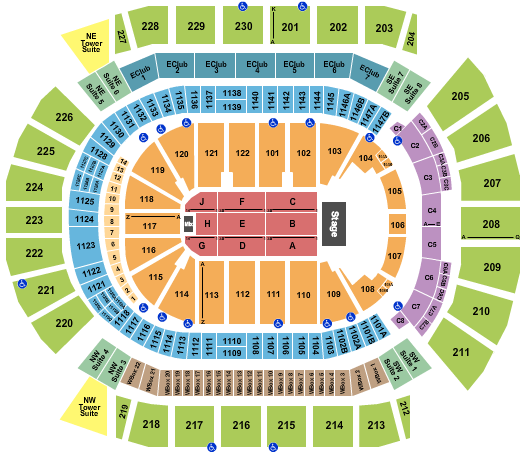 Desert Diamond Arena Seating Chart: Endstage 7