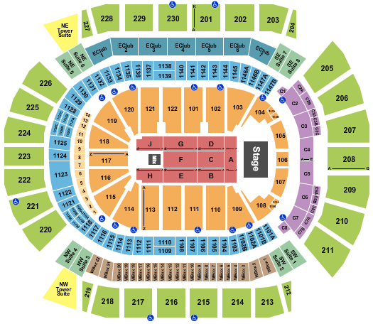 Desert Diamond Arena Seating Chart: Endstage 8