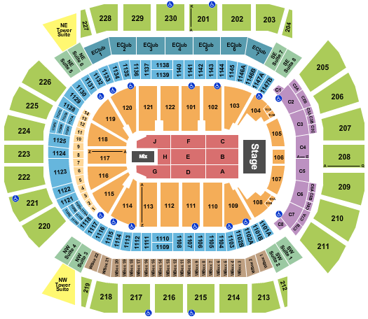 Desert Diamond Arena Seating Chart: Endstage 9