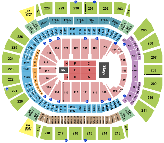 Desert Diamond Arena Seating Chart: Endstage 9
