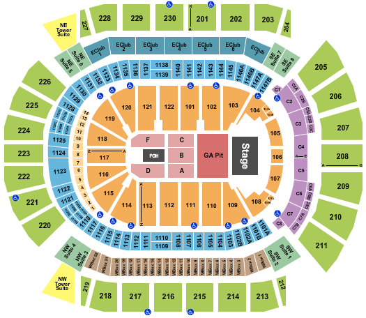 Desert Diamond Arena Seating Chart: Endstage GA Pit 4