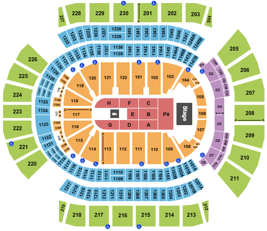 Desert Diamond Arena Seating Chart: Endstage GA Pit 2