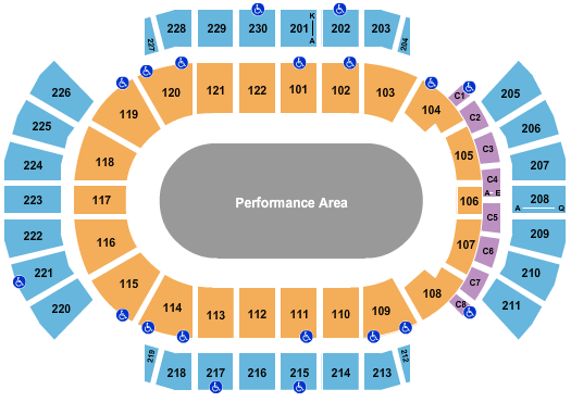 Desert Diamond Arena Seating Chart: Performance Area
