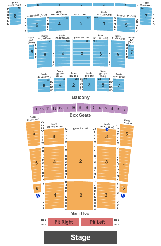 Detroit Opera House Seating Chart: Endstage