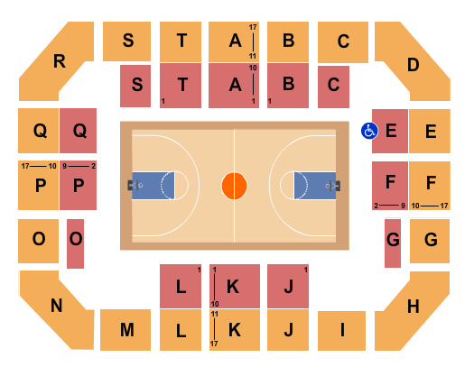 Devlin Fieldhouse Seating Chart: Basketball