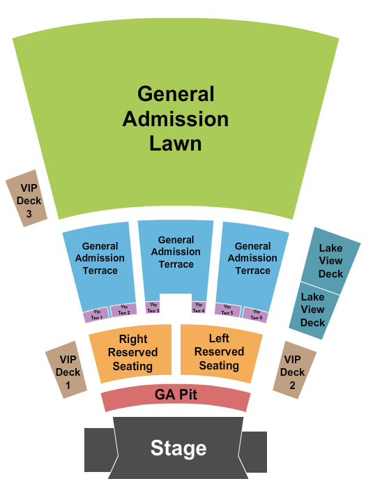 Devon Lakeshore Amphitheater Seating Chart: Endstage GA Pit
