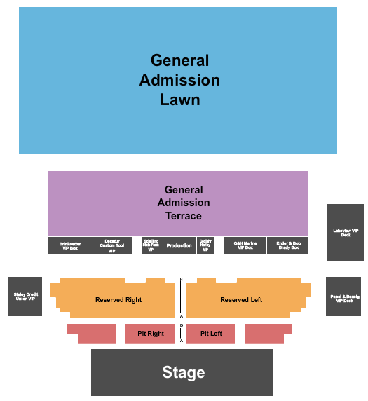Devon Lakeshore Amphitheater Seating Chart: End Stage