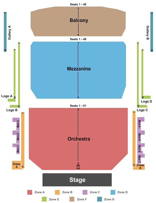 Devos Hall Seating Chart: End Stage Zone