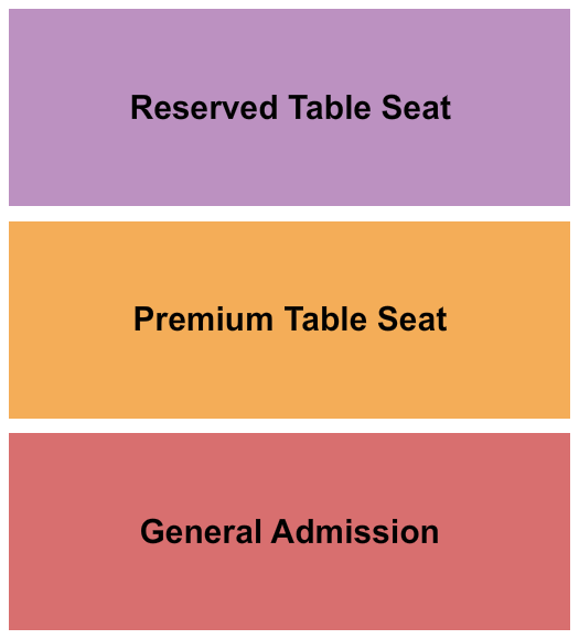 Diamond Ballroom Seating Chart: GA/Prem&RSVD Table