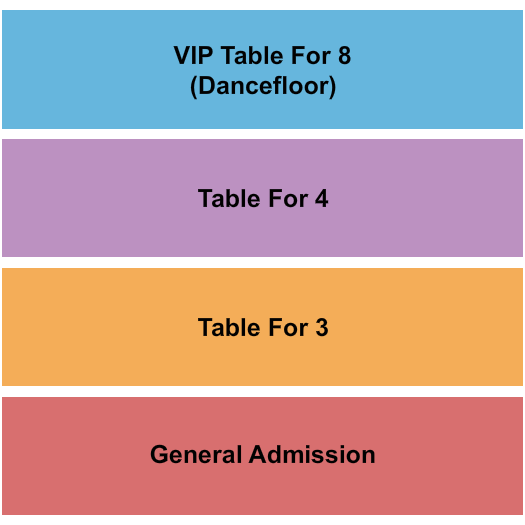 Diamondback Music Hall Seating Chart: GA/Table/VIP