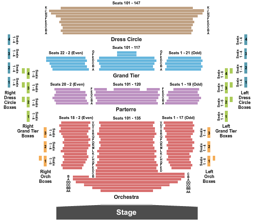 Diamonstein Concert Hall - CNU Ferguson Center for the Arts Seating Chart: Endstage