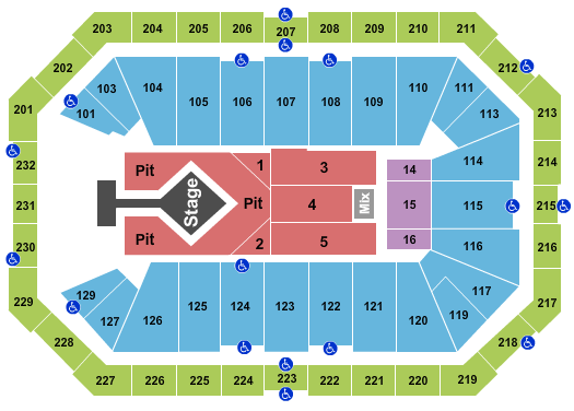 Dickies Arena Seating Chart: Blink 182
