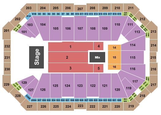 Dickies Arena Seating Chart: Endstage 8b