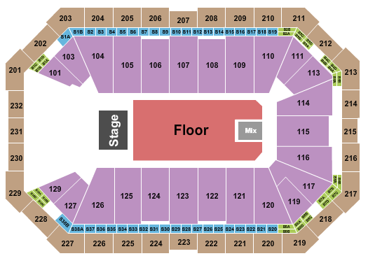 Dickies Arena Seating Chart: Endstage GA Floor 4