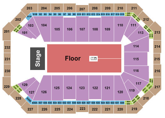 Dickies Arena Seating Chart: Endstage Floor