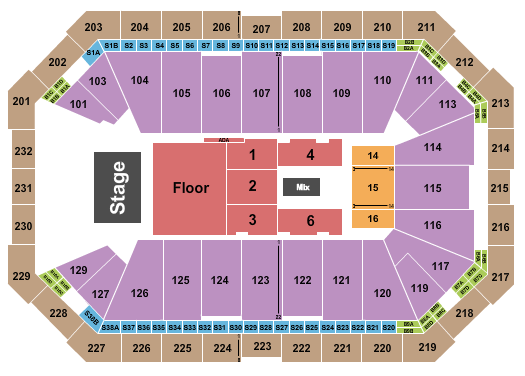 Dickies Arena Seating Chart: Endstage Front GA Floor