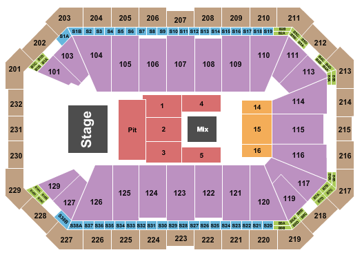 Dickies Arena Seating Chart: Endstage Pit 3