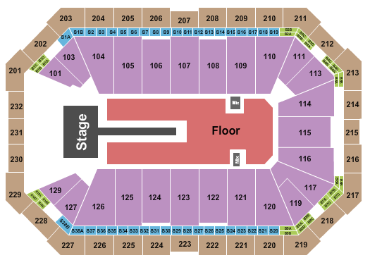Dickies Arena Seating Chart: Florence and The Machine