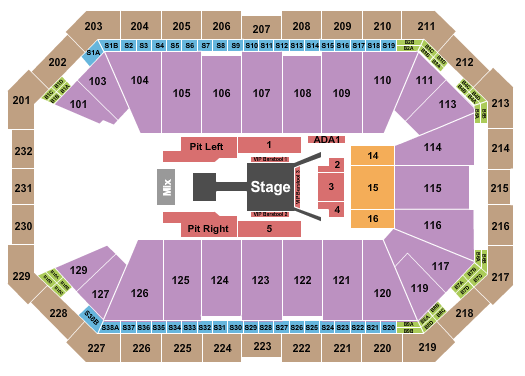 Dickies Arena Seating Chart: Fuerza Regida