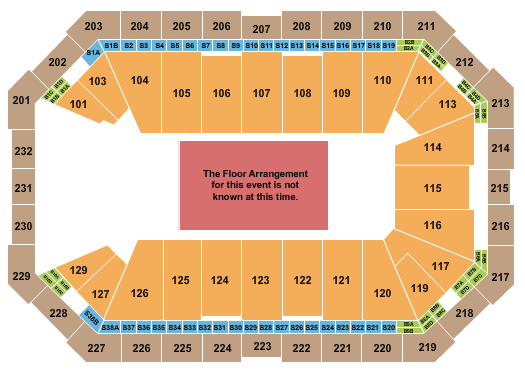 Dickies Arena Seating Chart: Generic Floor
