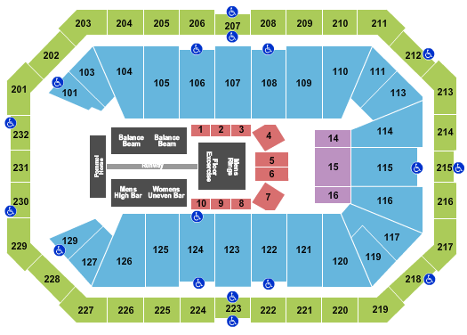 Dickies Arena Seating Chart: Gold Over America