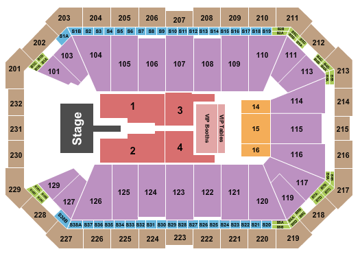 Dickies Arena Seating Chart: Mary J. Blige