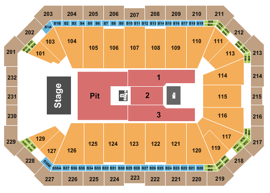 Dickies Arena Seating Chart: Nine Inch Nails