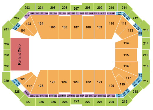 Dickies Arena Seating Chart: Open Floor with Club