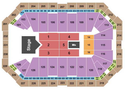 Dickies Arena Seating Chart: Rascal Flatts