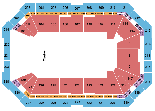 Dickies Arena Seating Chart: Rodeo