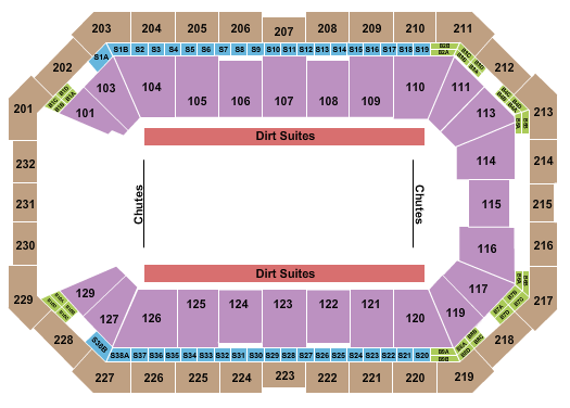Dickies Arena Seating Chart: Rodeo