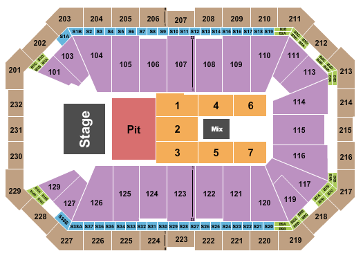 Dickies Arena Seating Chart: The Red Clay Strays