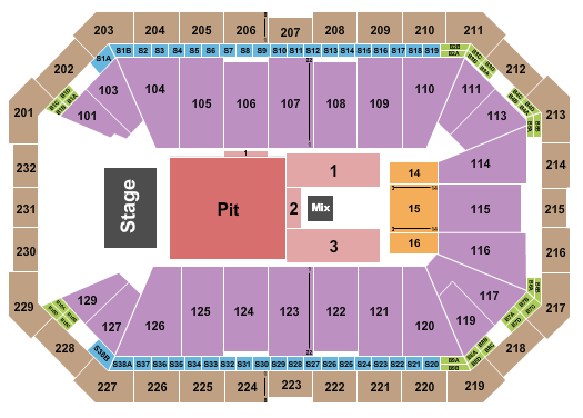 Dickies Arena Seating Chart: Treaty Oak Revival
