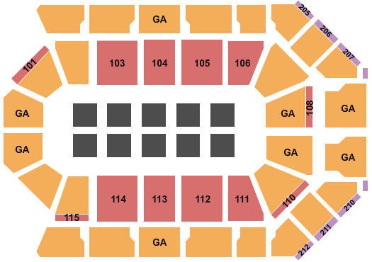 Dignity Health Arena Seating Chart: Wrestling with GA